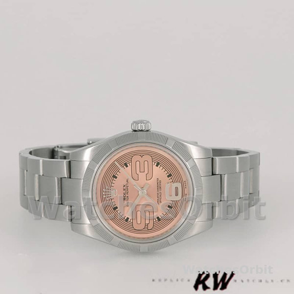 Replique Rolex Oyster Perpetual 31mm Femme-177210-Pink Maxi Arabic Dial Rose