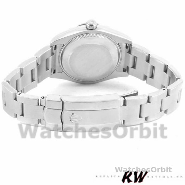 Replique Rolex Oyster Perpetual 31mm Femme-177210-Cadran argenté-horloges bleues Argenté
