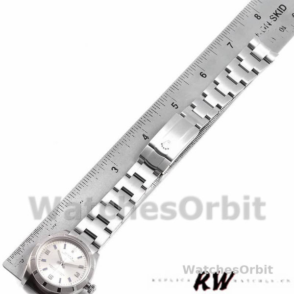 Replique Rolex Oyster Perpetual 31mm Femme-177210-Cadran argenté-horloges bleues Argenté