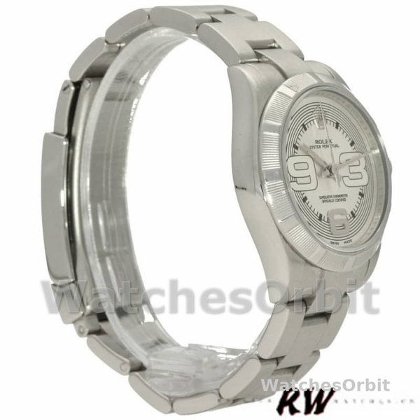 Replique Rolex Oyster Perpetual 31mm Femme-177210-Silver Maxi Arabic Dial Argenté