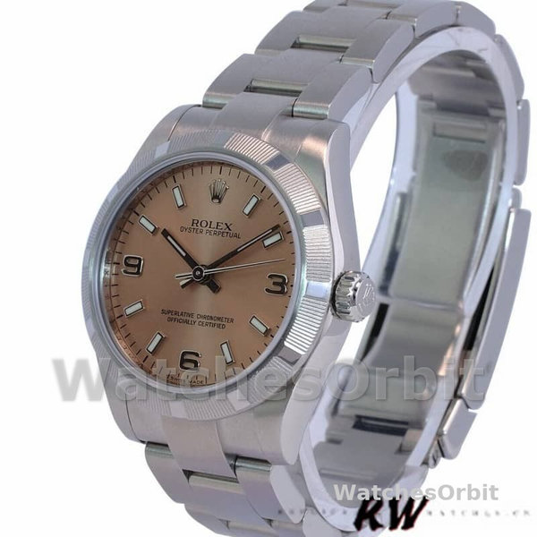 Replique Rolex Oyster Perpetual 31mm Femmes-177210-Acier inoxydable-Cadran rose Rose