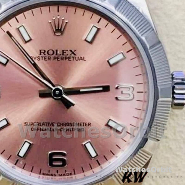 Replique Rolex Oyster Perpetual 31mm Femmes-177210-Acier inoxydable-Cadran rose Rose