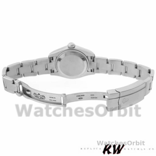 Replique Rolex Oyster Perpetual 31mm Femmes-177210-Stainless Steel-White Dial White Blanc