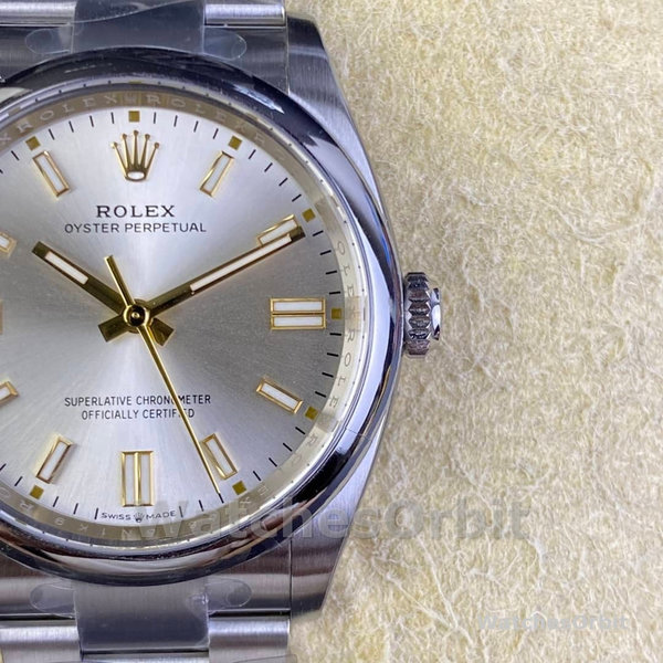 Replica Rolex Oyster Perpetual 36-126000 da donna, Oystersteel, Quadrante argento da donna