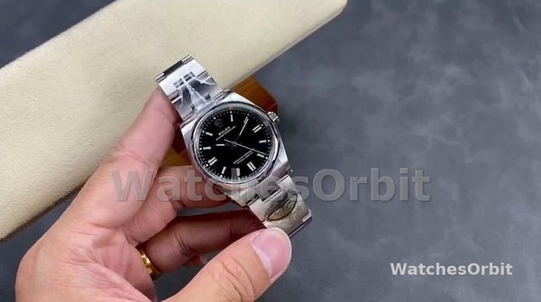 Replica Rolex Oyster Perpetual 36-126000 0002 da donna, Oystersteel, quadrante nero