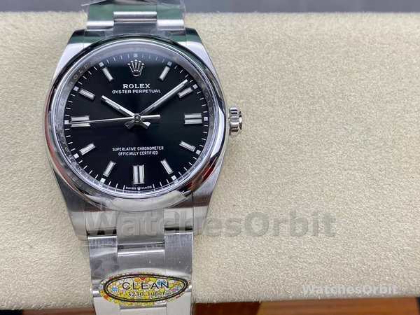 Replica Rolex Oyster Perpetual 36-126000 0002 da donna, Oystersteel, quadrante nero