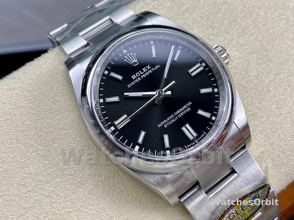 Replica Rolex Oyster Perpetual 36-126000 0002 da donna, Oystersteel, quadrante nero
