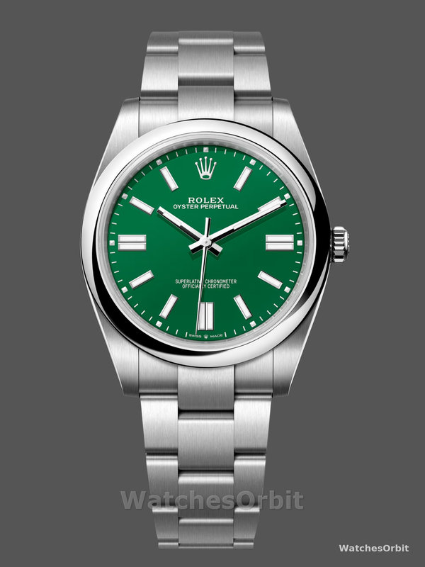 Rolex Oyster Perpetual 41 Green Dial 124300 0005 Men's Watch