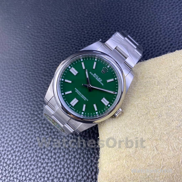 Mens Rolex Oyster Perpetual 41 Green Dial Stainless Steel 124300 Green Dial Replica Image