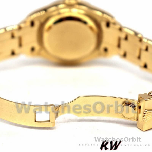 Replica Rolex Pearlmaster 29 mm Donna-80298-Giallo Oro-MOP Quadrante Lusso