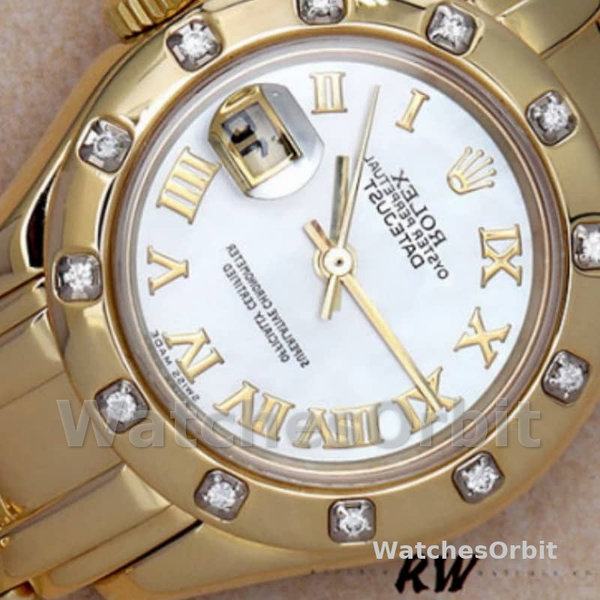 Women's Rolex Pearlmaster 29mm Women's-80318-White MOP Dial Luxury