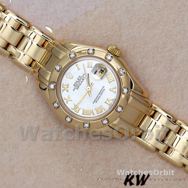 Rolex Pearlmaster 80318 White MOP Dial 29MM Lady Replica Watch