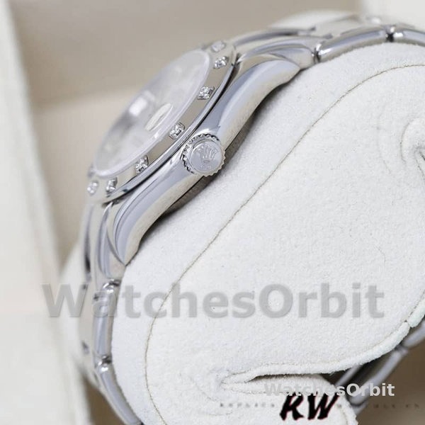 Replica Rolex Pearlmaster 29 mm Donna-80319-MOP Quadrante romano Lusso