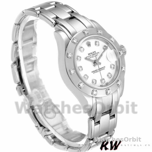 Women's Rolex Pearlmaster 29mm Women's-80319-White Dial-Diamond Luxury