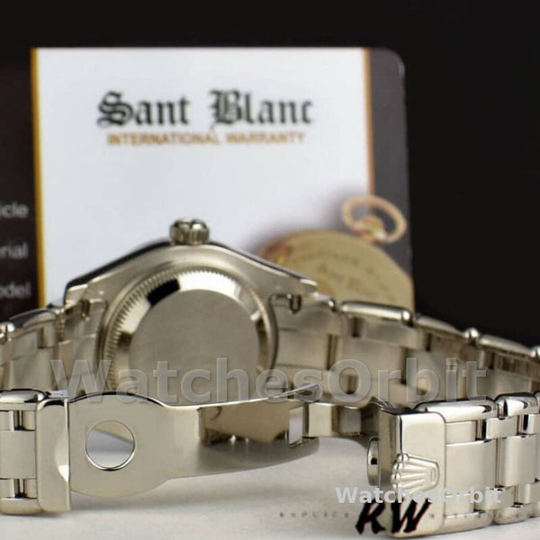 Replica Rolex Pearlmaster 29 mm Donna-80319-Comparatore romano bianco Lusso