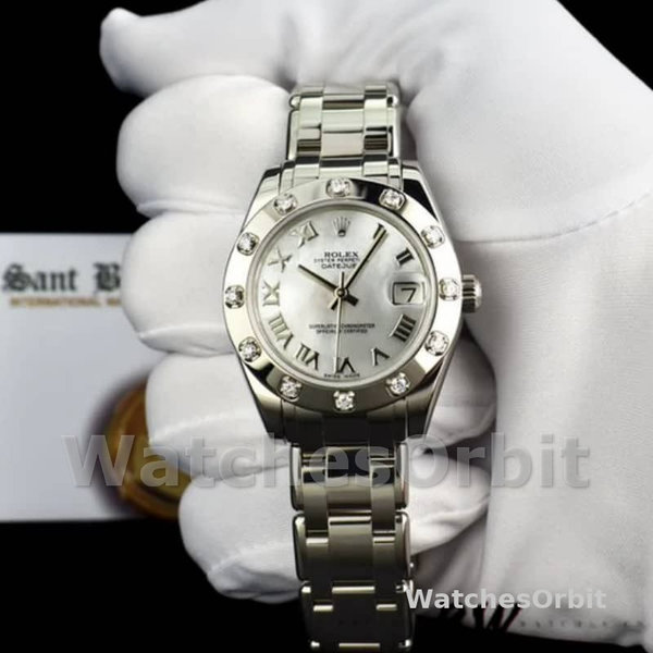 Replica Rolex Pearlmaster 34 mm Donna-81319-MOP Quadrante Lusso