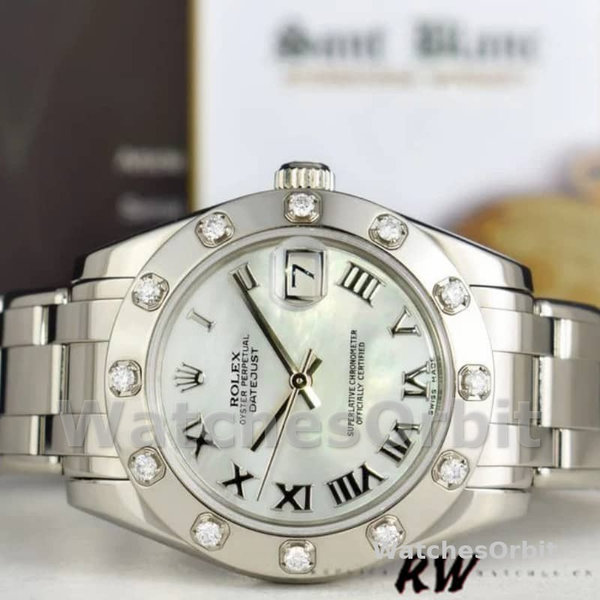 Replica Rolex Pearlmaster 34 mm Donna-81319-MOP Quadrante Lusso