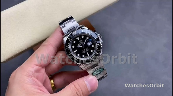 Replica Rolex Sea-Dweller 43 mm Uomo-126600-Acciaio inossidabile-Comparatore nero Nero