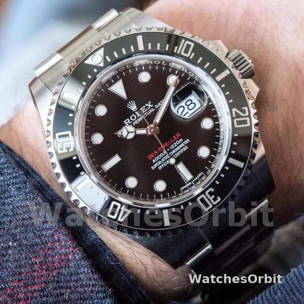 Replica Rolex Sea-Dweller 43 mm Uomo-126600-Acciaio inossidabile-Comparatore nero Nero