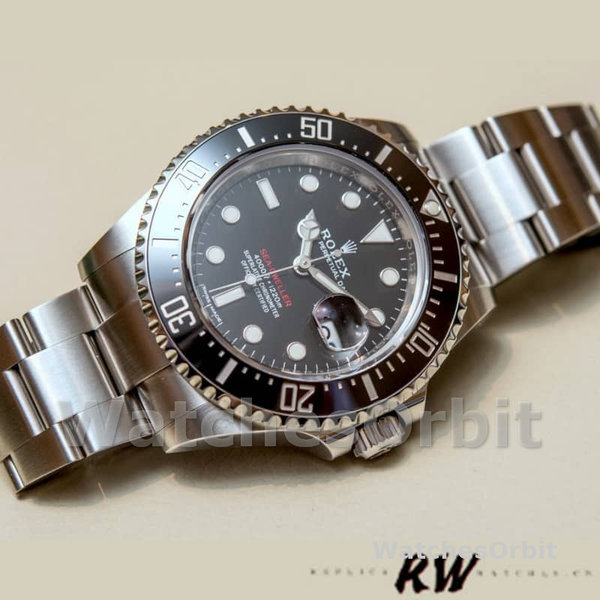 Replica Rolex Sea-Dweller 43 mm Uomo-126600-Acciaio inossidabile-Comparatore nero Nero