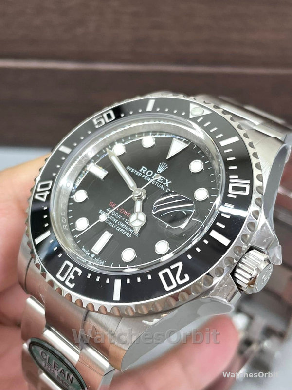 Replica Rolex Sea-Dweller 43 mm Uomo-126600-Acciaio inossidabile-Comparatore nero Nero