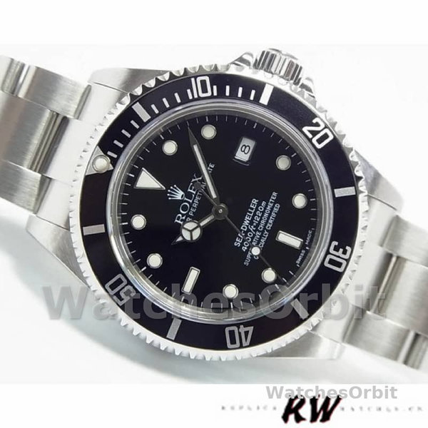 Men's Rolex Sea-Dweller Deepsea 40mm Men's-16600-Stainless Steel-D-Blue-Black Dial Black