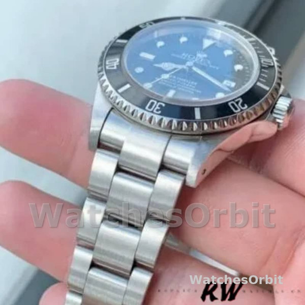 Mens Rolex Sea-Dweller Deepsea 40mm Mens-16600-Stainless Steel-D-Blue-Black Dial Black Replica Image