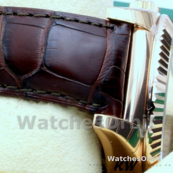 Mens Rolex Sky-Dweller 42mm Mens-326135-Chocolate Arabic Sunray Brown Dial Chocolate Replica Image