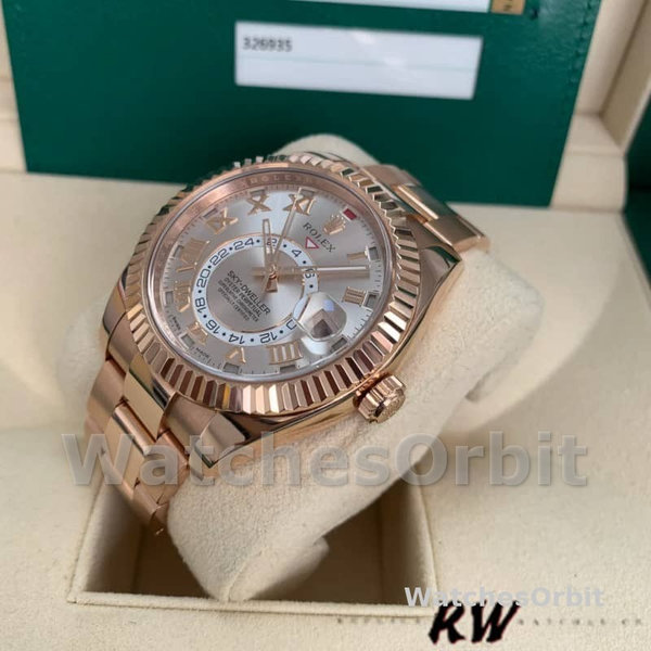 Men's Rolex Sky-Dweller 42mm Men's-326935-Sundust-Roman Numeral Dial Sundust<br />