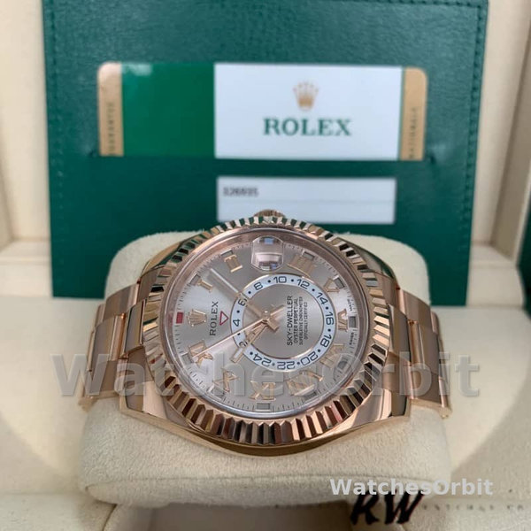 Rolex Sky-Dweller 326935 Sundust Roman Numeral Dial 42mm Mens Replica Watch