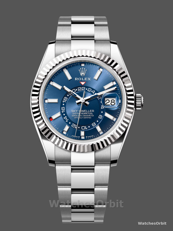 Rolex Sky-Dweller 42 m336934 0005 Stainless Steel Blue Dial Replica Watch