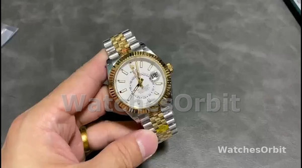 Replica Rolex Day Date 36-m128396TBR 0016 voor dames, platina, turkoois, Romeinse wijzerplaat met diamant bezet, diamanten ring, blauw