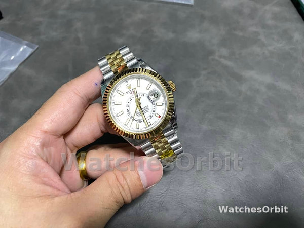 Womens Rolex Day Date 36-m128396TBR 0016, Platinum, Turquoise, Diamond‑Set Roman Dial, Diamond Bezel, Blue Replica Watch Image