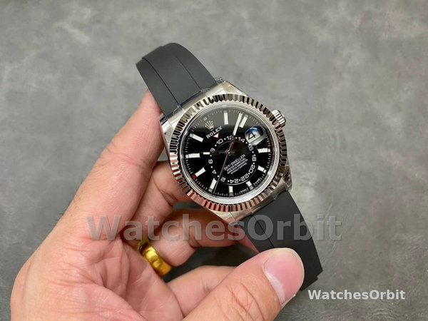 Mens Rolex Sky-Dweller 42-M336239 0002, White Gold, Black Dial, Men’s Black Dial Replica Watch Image