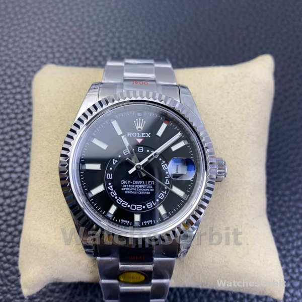 Replica Rolex Sky Dweller 42mm Bianco Rolesor Quadrante Nero Uomo M336934 0007 Quadrante Nero Uomo