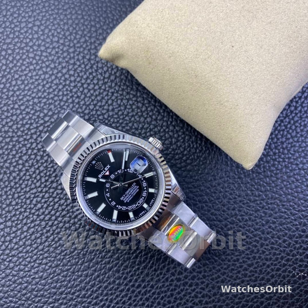Replica Rolex Sky Dweller 42mm Bianco Rolesor Quadrante Nero Uomo M336934 0007 Quadrante Nero Uomo