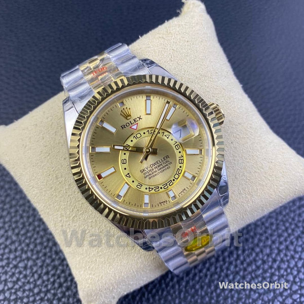 Mens Rolex Sky Dweller 42mm Champagne Dial Jubilee M336933 0002 Mens Luxury Champagne Dial Replica Watch Image