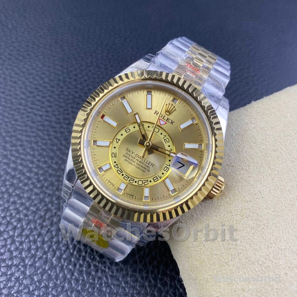 Mens Rolex Sky Dweller 42mm Champagne Dial Jubilee M336933 0002 Mens Luxury Champagne Dial Replica Watch Image
