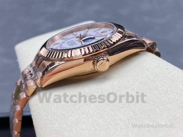 Rolex Sky Dweller 42mm Intense White Dial Fluted Bezel Jubilee Bracelet m336935 0007