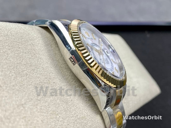 Mens Rolex Sky Dweller 42mm White Dial M336933 0005 Oystersteel Mens White Dial Replica Watch Image