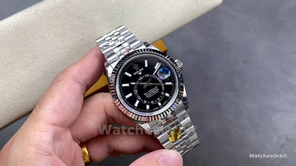 Replica Rolex Sky-Dweller-m336934 0008, 42 mm, Automatico, Jubilee, Quadrante nero, Uomo