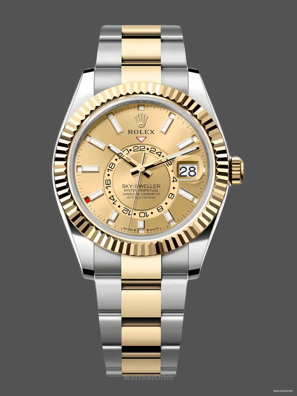 Rolex Sky Dweller Champagne Dial Yellow Gold 336933 0001 42mm