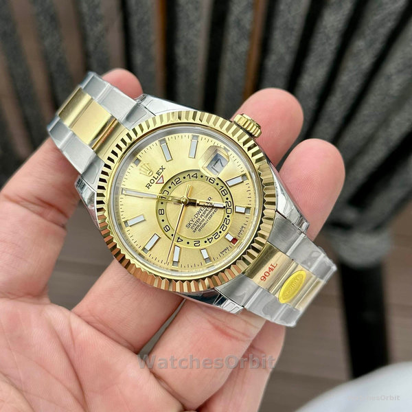 Rolex Sky Dweller Champagne Dial Yellow Gold 336933 0001 42mm