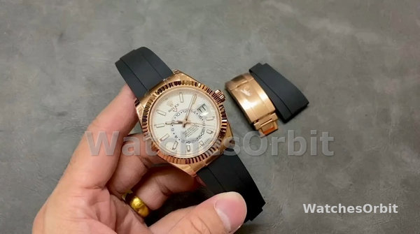 Replica Heren Rolex Sky-Dweller-m336235 0003, 42mm, Roségoud