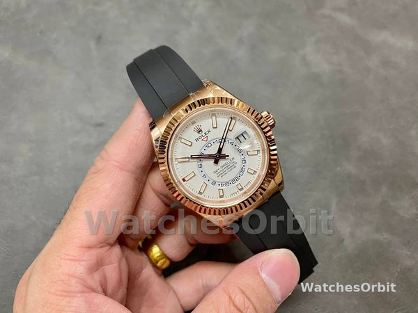 Replica Heren Rolex Sky-Dweller-m336235 0003, 42mm, Roségoud