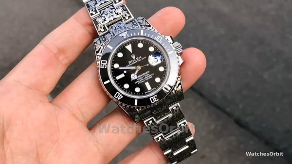 Men's Huckleberry Custom Rolex Submariner, Custom Edition, Black