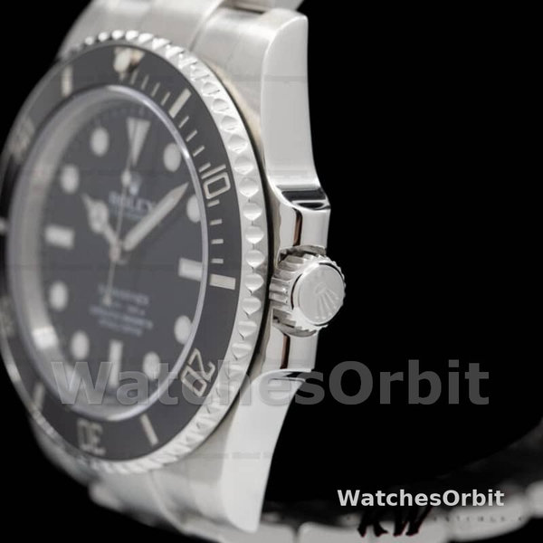 Replique Hommes Rolex Submariner 40mm Hommes-114060-Acier inoxydable-Cadran noir Noir