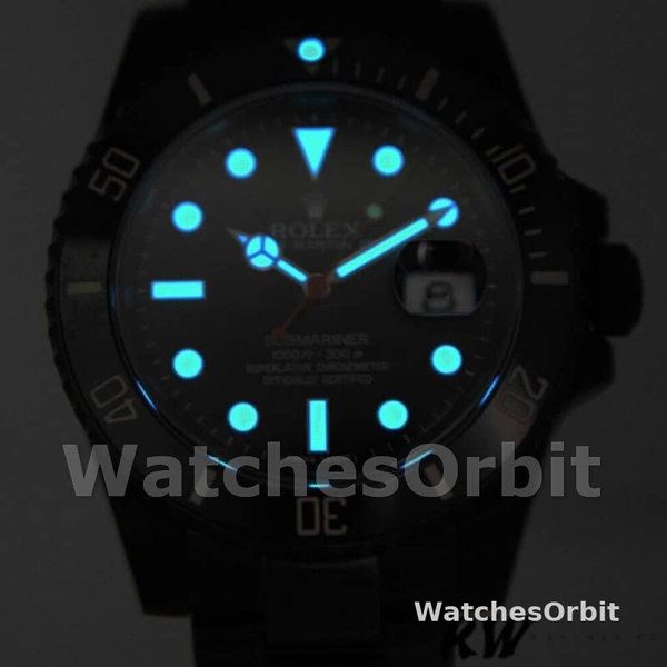 Replique Hommes Rolex Submariner 40mm Hommes-116610-Black Dial Black