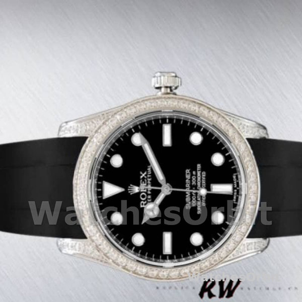 Rolex Submariner 116610 Black Dial Rubber strap 40mm Mens Replica Watch