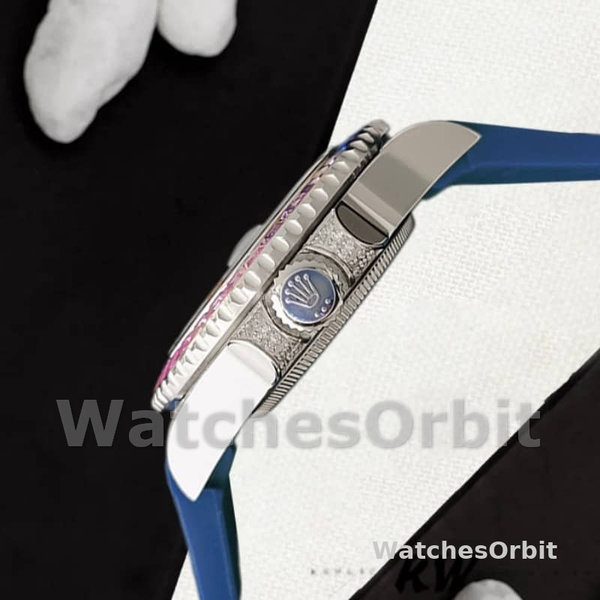 Mens Rolex Submariner 40mm Mens-116610-Blue Dial-Blue Rubber Strap Blue Replica Image